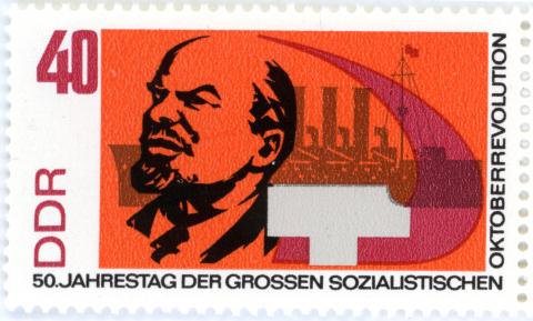 Briefmarke zum 50. Jahrestag der Oktoberrevolution 1967